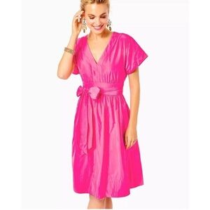 NWT Lilly Pulitzer Women's Summerlyn Dress Pink Grenadine Size 10